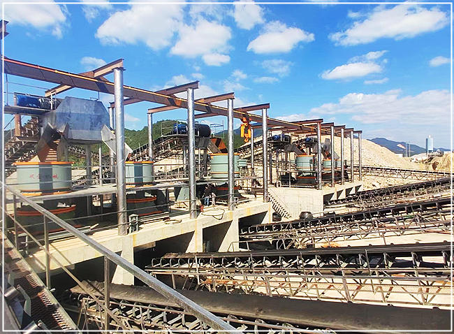 雙金機械客戶砂石料加工生產(chǎn)線現(xiàn)場